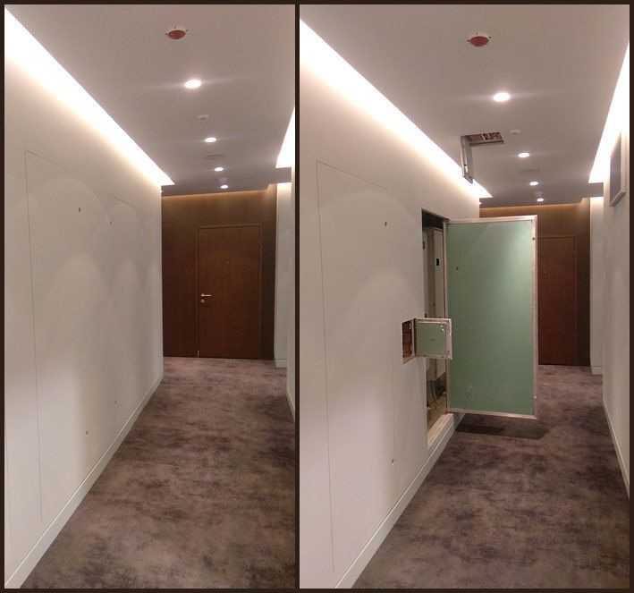 Люк-дверь Титан в интерьере