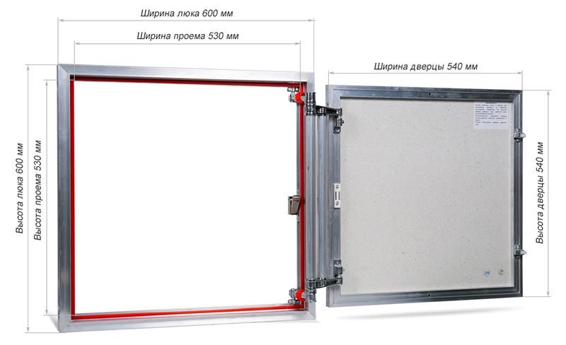 Люк под плитку ЕвроФормат ЕТР 60x60