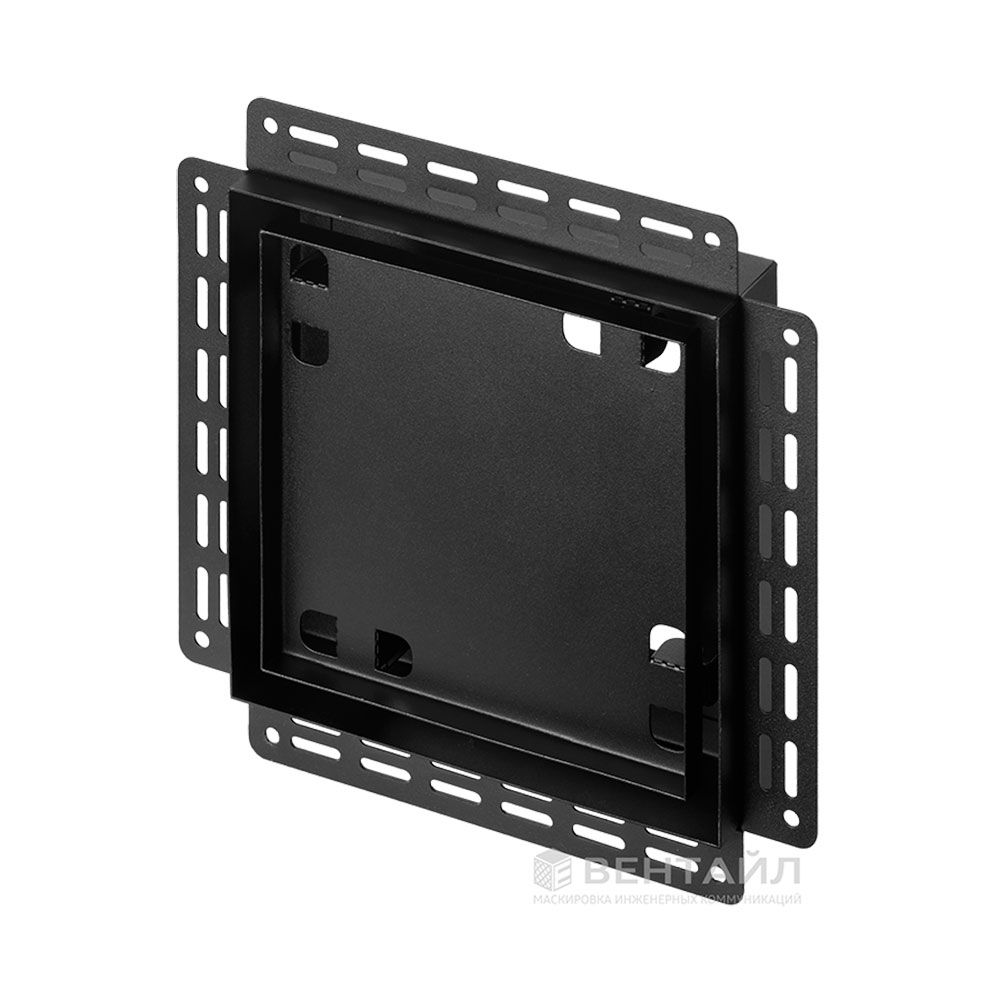 Решетка под плитку с маяком Вентайл Керамо-М 200x200 черная