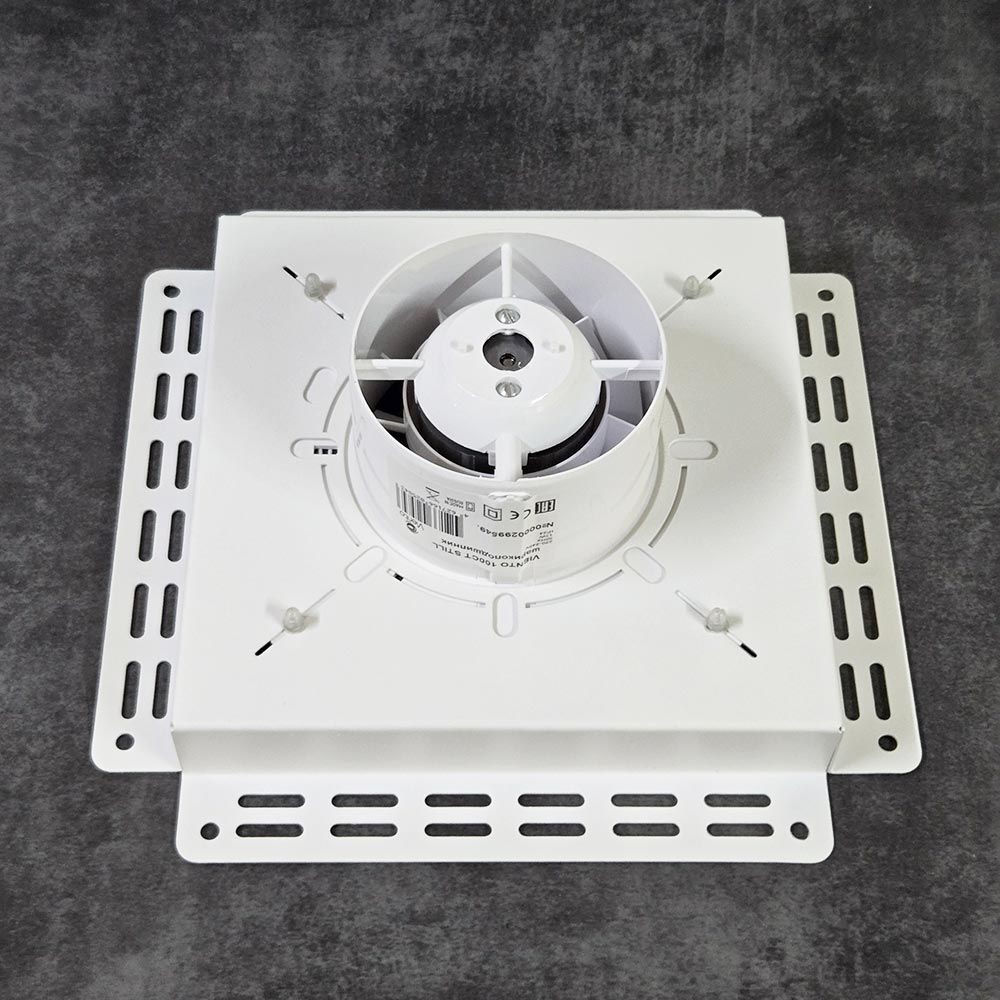 Решетка + вентилятор Keramo-White 200x200 / STILL-B 100CH (датчик влажности)