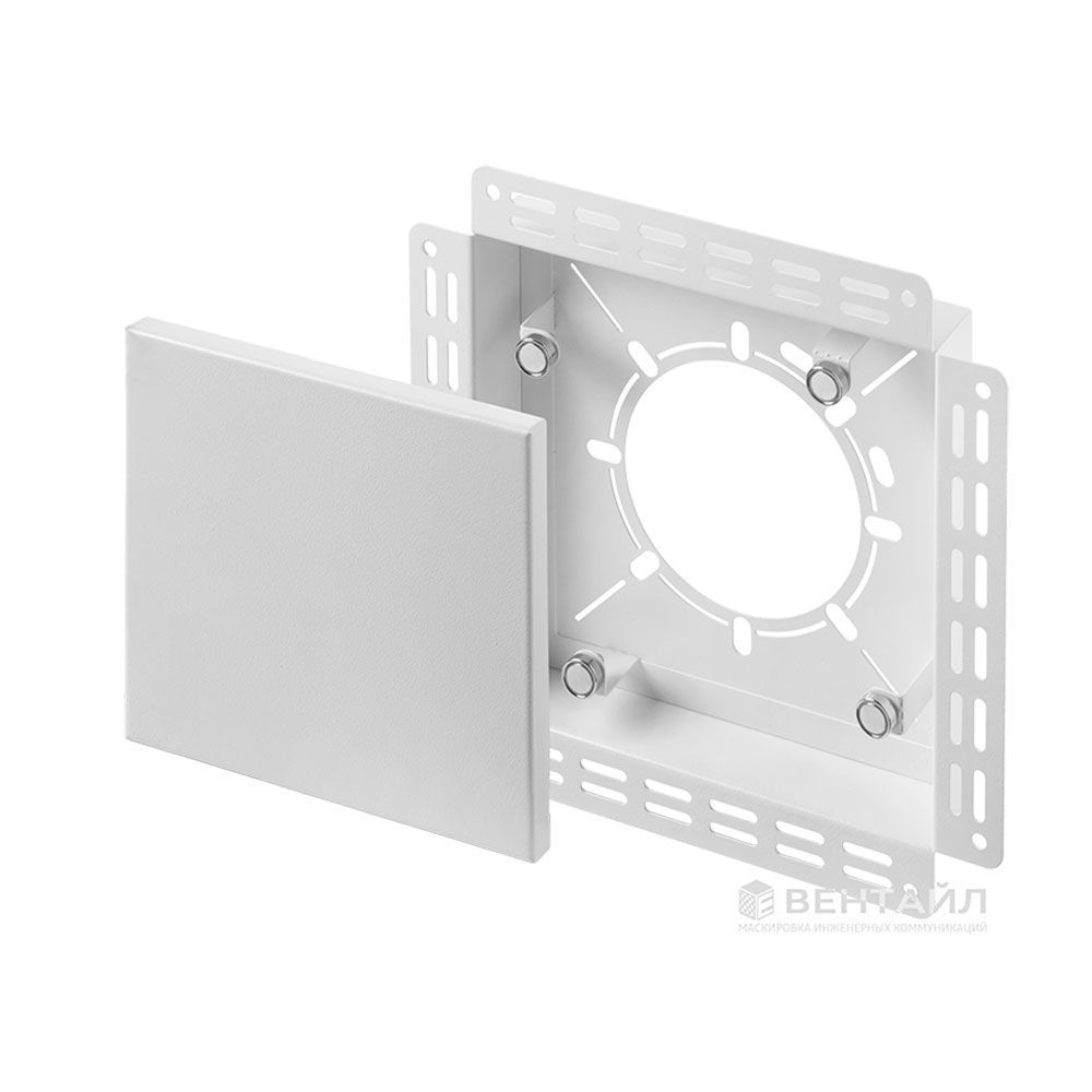 Решетка под покраску Вентайл Дизайн-У 200x200 белая (для вентилятора D100)