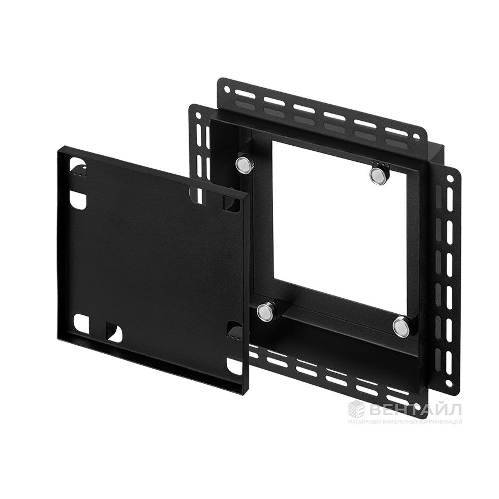 Решетка под плитку с маяком Вентайл Керамо-М 200x200 черная