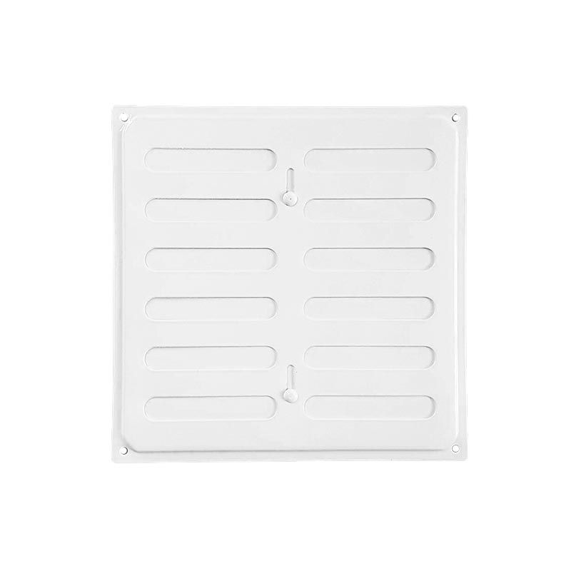 картинка Решетка Ventale 160x160 белая, с заслонкой