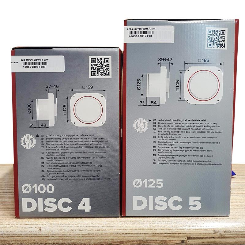 Вентилятор накладной DISC 4 BB, 100 мм