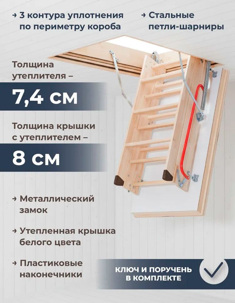 картинка Чердачная лестница Docke LUX 70х120х300
