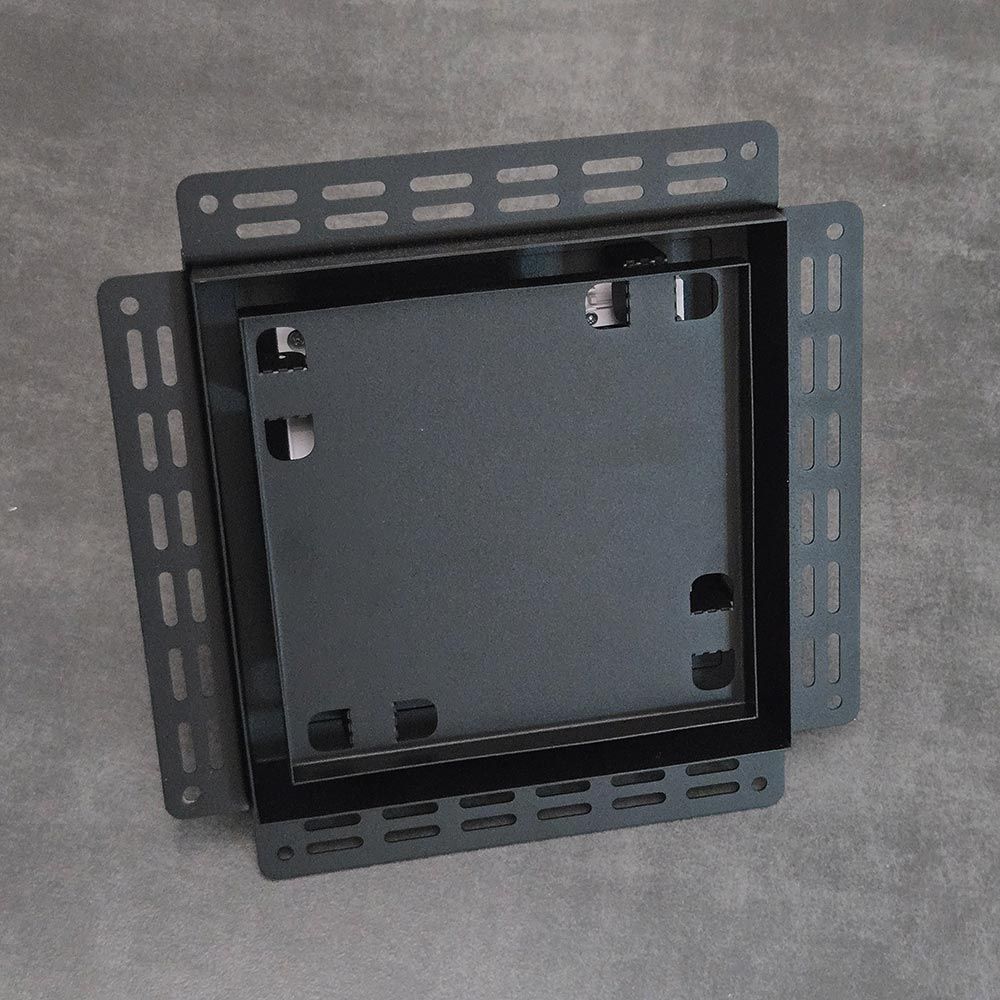 Решетка + вентилятор Keramo-M Black 200x200 / STILL-B 100CК (черная)