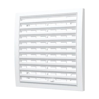 Решетка вентиляционная регулируемая РРП 250x250 пластиковая, Эра