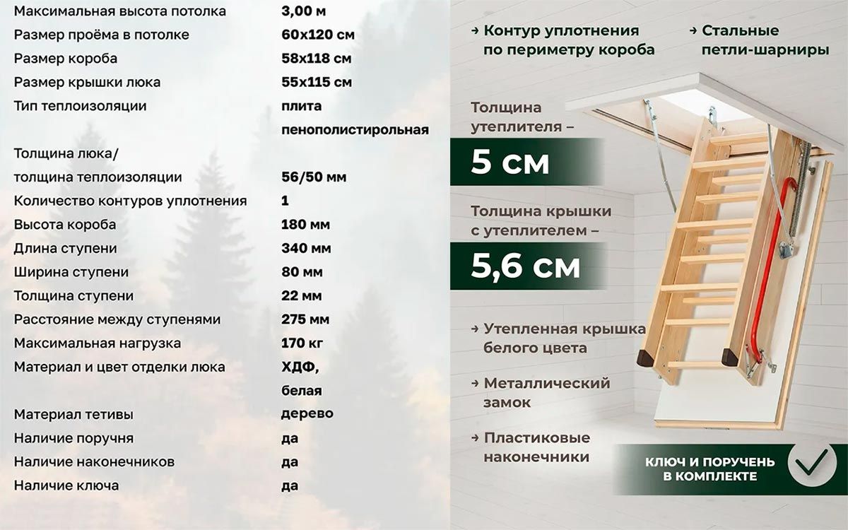 Чердачная лестница Деке Standart Termo Чердачная лестница Деке Standart Termo